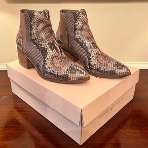 Chinese Laundry- Snakeskin Heeled booties size 8